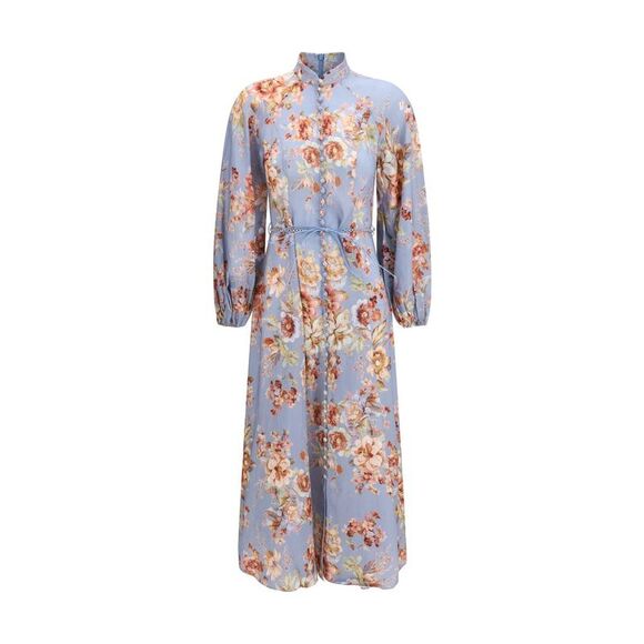Zimmermann Multicolor Linen Long Women's Dress